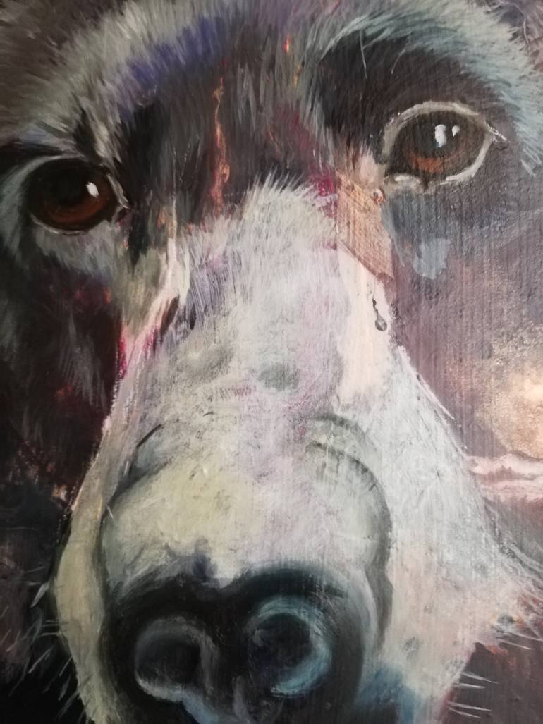 Original Expressionism Animal Painting by Petra Verlooij