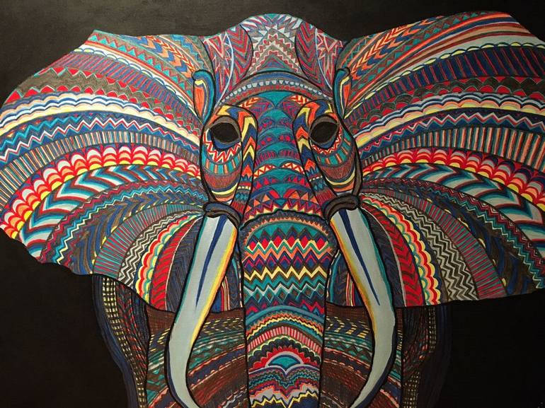 Original Modern Animal Painting by Marcela Iriarte