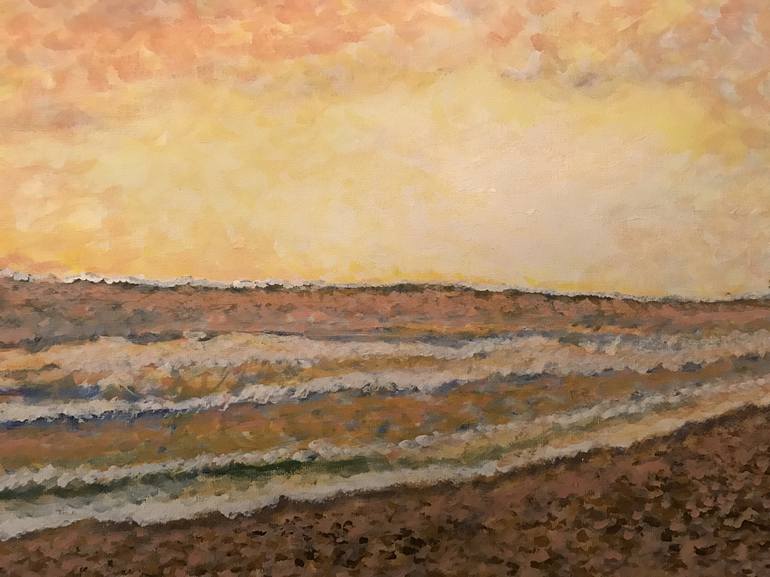 Original Impressionism Beach Painting by Marcela Iriarte