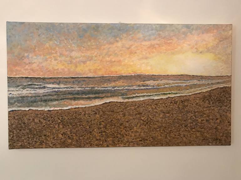 Original Impressionism Beach Painting by Marcela Iriarte