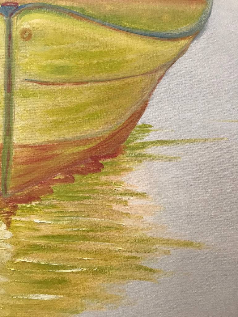 Original Conceptual Boat Painting by Marcela Iriarte