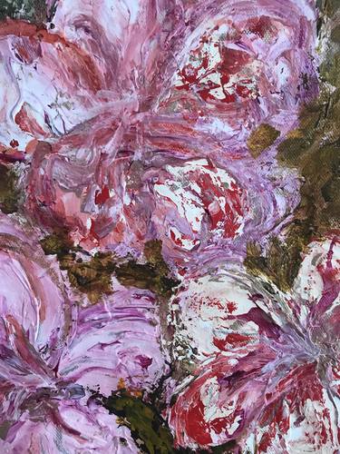 Original Abstract Expressionism Floral Paintings by Marcela Iriarte