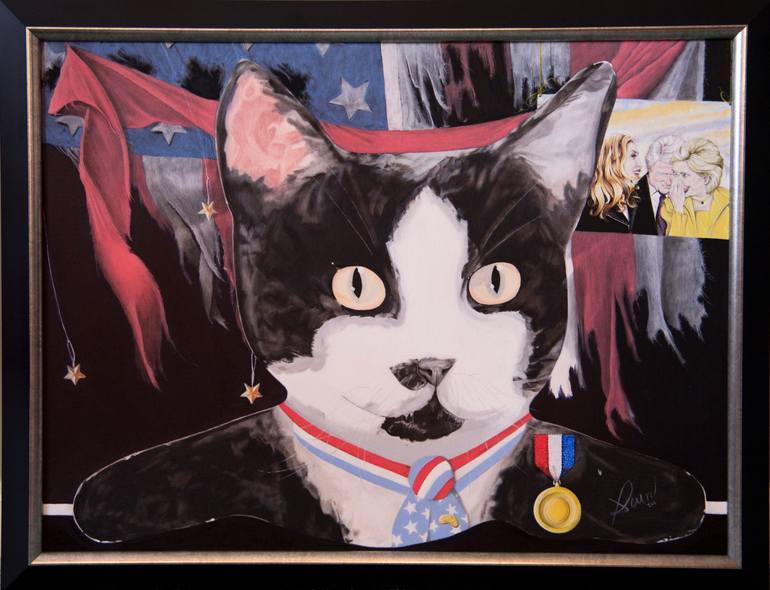 Original Conceptual Politics Painting by Daen Rose