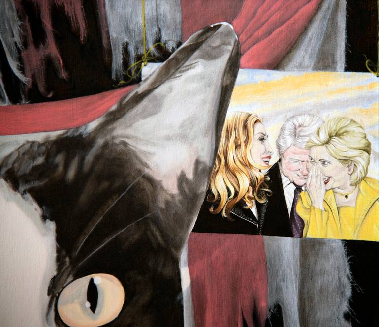 Original Conceptual Politics Painting by Daen Rose
