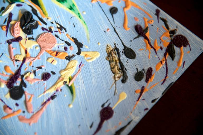 Original Abstract Expressionism Abstract Painting by Daen Rose