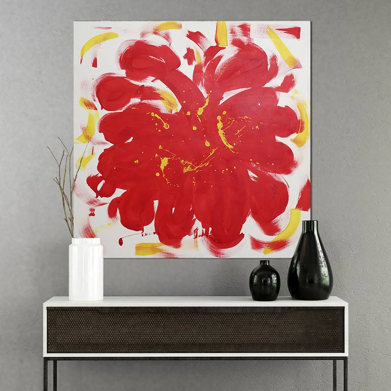 Original Expressionism Abstract Painting by Helen She
