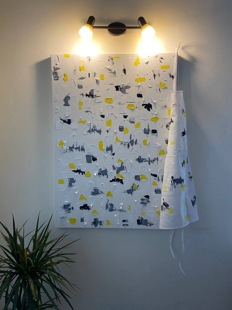 Original Art Deco Abstract Painting by Helen She