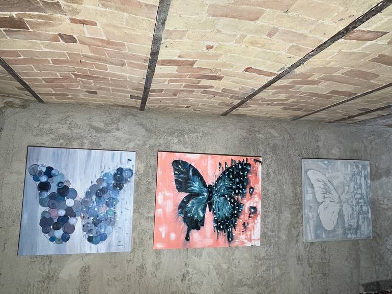 Original Art Deco Abstract Painting by Helen She