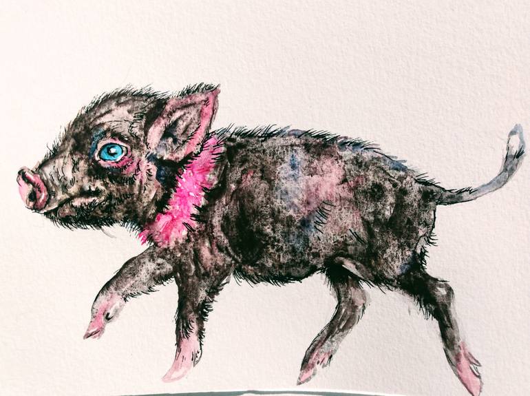 Original Figurative Animal Painting by Daniela Vasileva