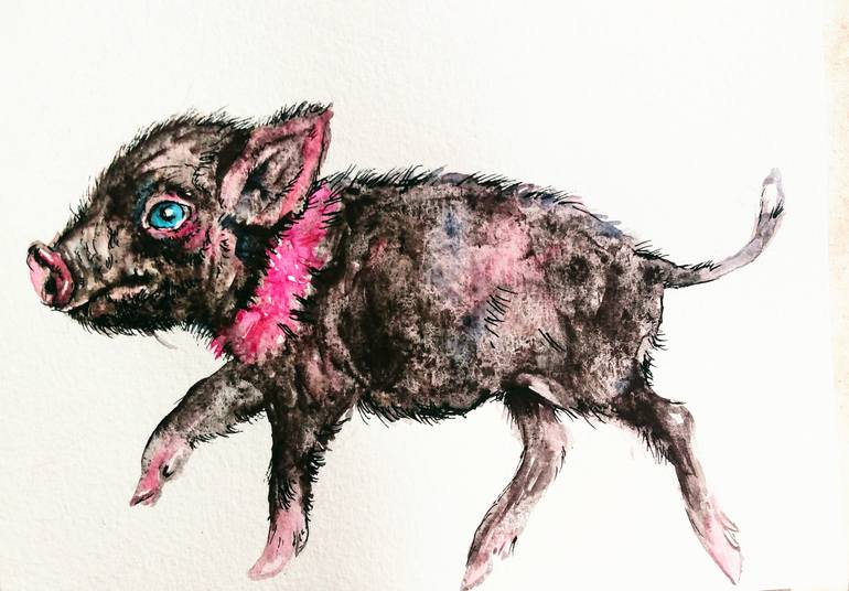 Original Figurative Animal Painting by Daniela Vasileva