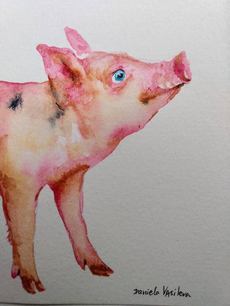 Original Figurative Animal Painting by Daniela Vasileva