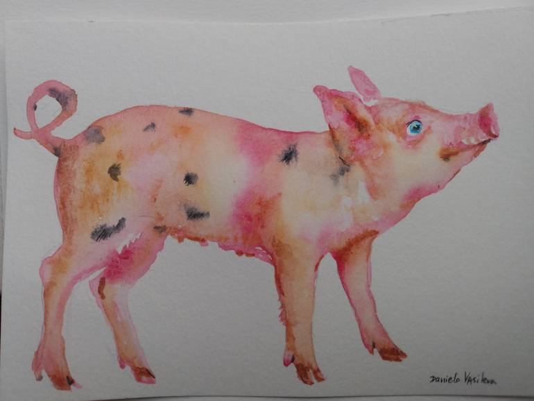 Original Figurative Animal Painting by Daniela Vasileva