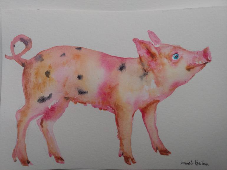 Original Figurative Animal Painting by Daniela Vasileva