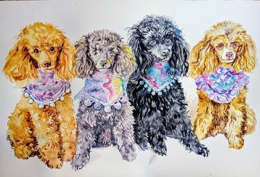 Original Dogs Paintings by Daniela Vasileva