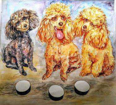 Original Fine Art Dogs Paintings by Daniela Vasileva