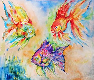 Saatchi Art Artist Daniela Vasileva; Paintings, “Tropical fish” #art