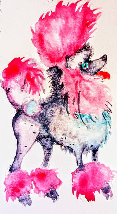 Original Contemporary Dogs Paintings by Daniela Vasileva