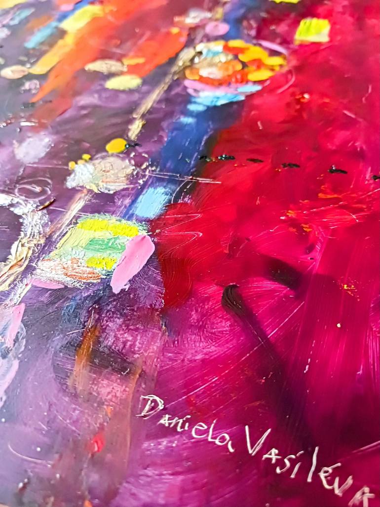 Original Abstract Expressionism Abstract Painting by Daniela Vasileva