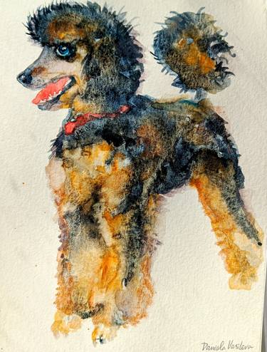 Original Figurative Dogs Painting by Daniela Vasileva