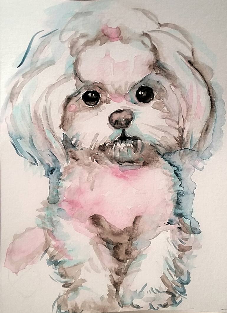 Maltese dog hot sale art