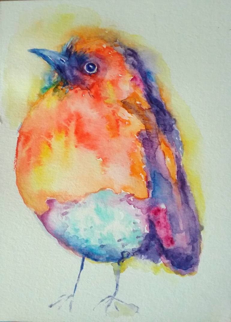 Nature. Bird Painting by Daniela Vasileva | Saatchi Art