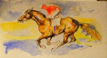 Jockey .Horse riding thumb