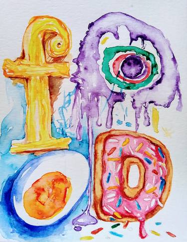 Print of Abstract Expressionism Food & Drink Paintings by Daniela Vasileva