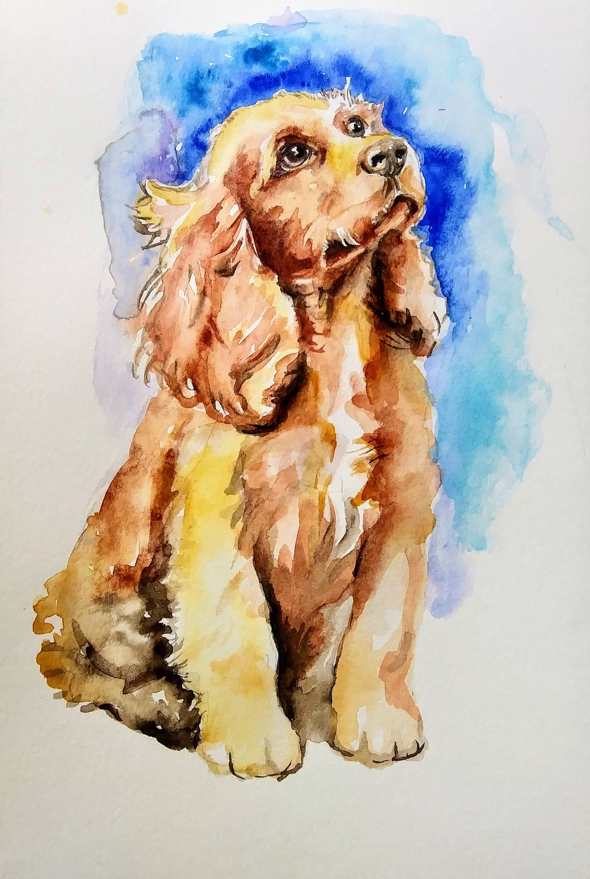 Dog Painting by Daniela Vasileva | Saatchi Art