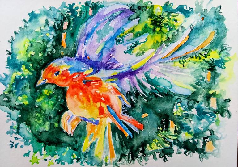 Original Expressionism Nature Painting by Daniela Vasileva