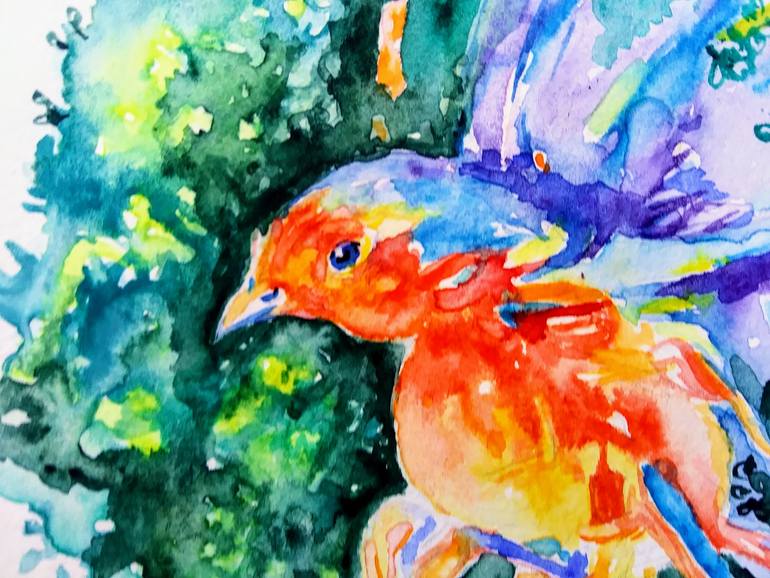 Original Expressionism Nature Painting by Daniela Vasileva