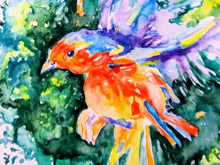 Original Expressionism Nature Painting by Daniela Vasileva