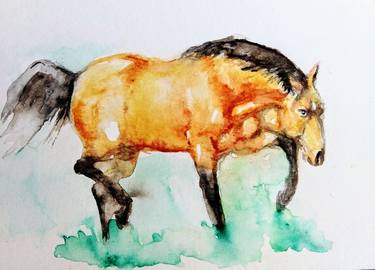 Print of Figurative Horse Paintings by Daniela Vasileva