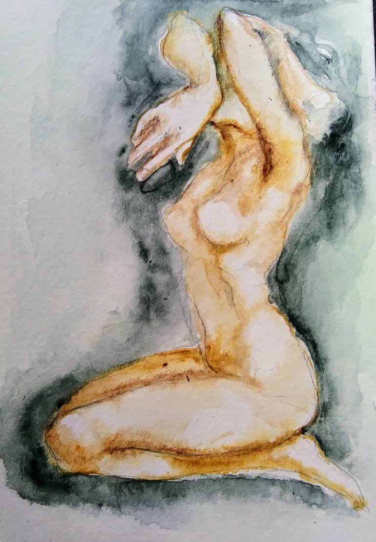 Erotic . Female figure Painting by Daniela Vasileva | Saatchi Art