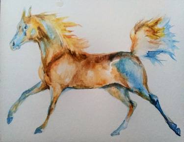 Print of Expressionism Horse Paintings by Daniela Vasileva