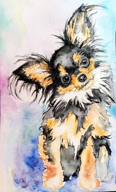 Print of Figurative Dogs Paintings by Daniela Vasileva