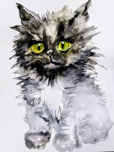 Print of Cats Paintings by Daniela Vasileva