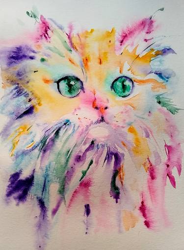 Print of Cats Paintings by Daniela Vasileva