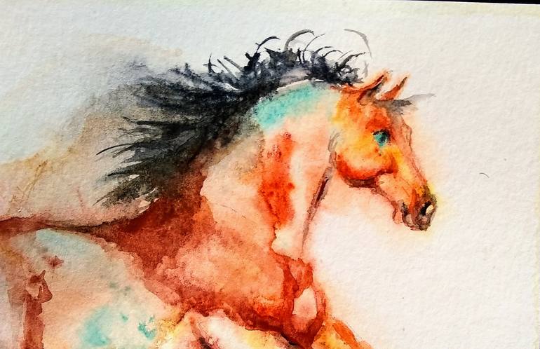 Original Horse Painting by Daniela Vasileva