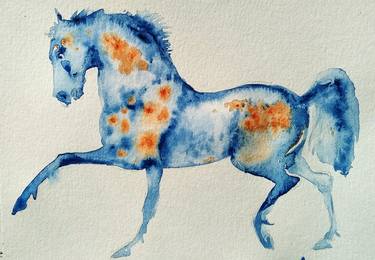 Original Figurative Horse Paintings by Daniela Vasileva
