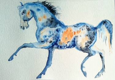 Original Figurative Horse Paintings by Daniela Vasileva