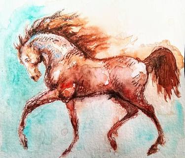 Print of Horse Paintings by Daniela Vasileva