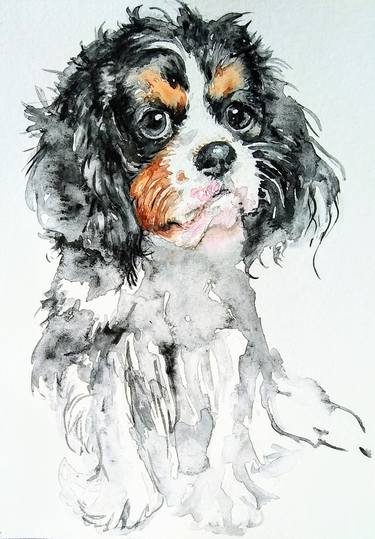 Print of Figurative Dogs Paintings by Daniela Vasileva