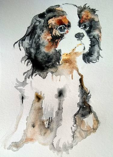 Print of Figurative Dogs Paintings by Daniela Vasileva