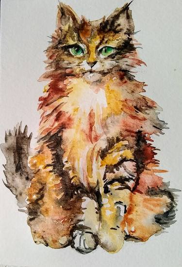 Print of Figurative Cats Paintings by Daniela Vasileva