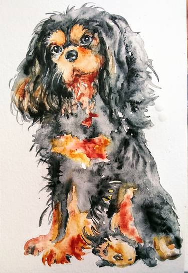 Print of Dogs Paintings by Daniela Vasileva