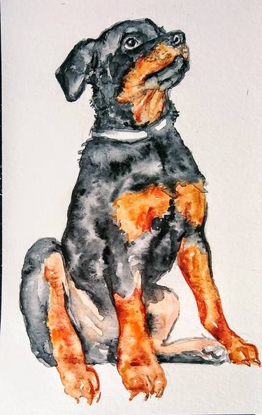 Print of Figurative Dogs Paintings by Daniela Vasileva