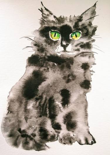 Print of Figurative Cats Paintings by Daniela Vasileva