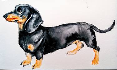 Print of Figurative Dogs Paintings by Daniela Vasileva