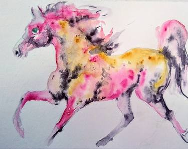 Print of Expressionism Horse Paintings by Daniela Vasileva