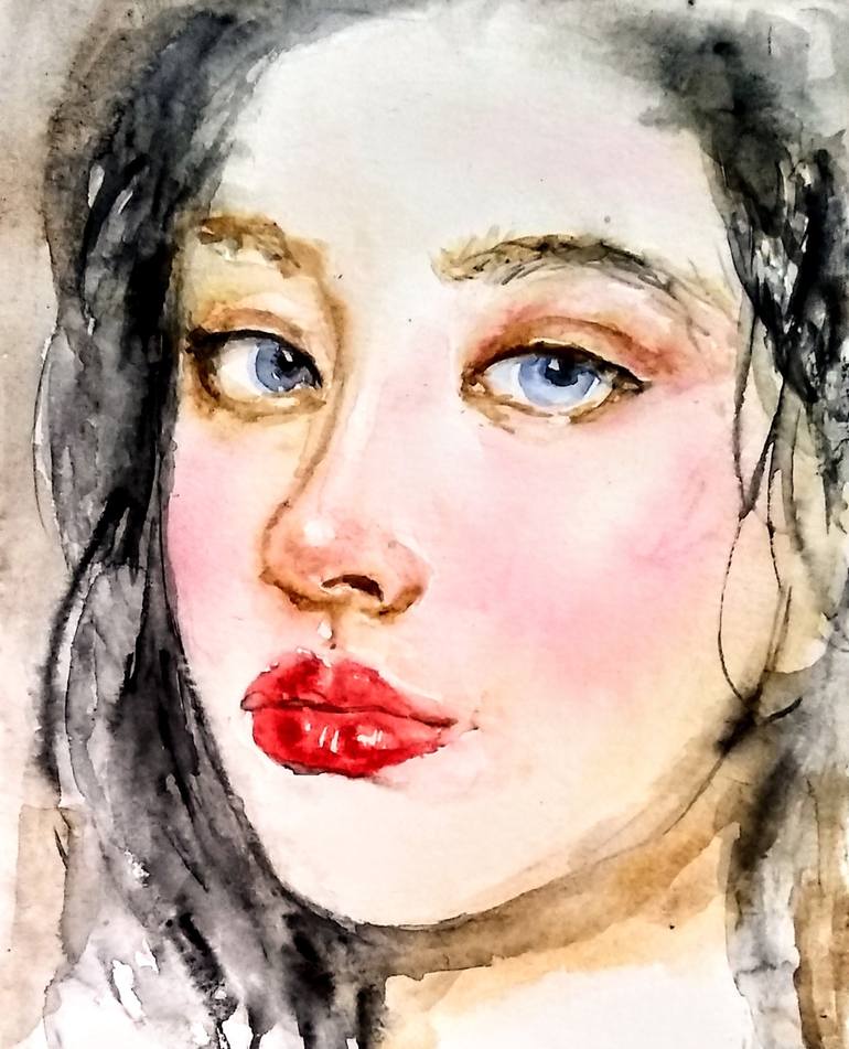 Original Portrait Painting by Daniela Vasileva